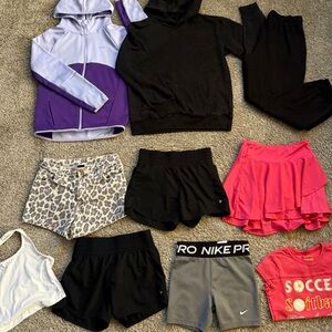 Bundle of Girls Clothes Mixed Lot Sz 10/12 Shorts Hoodie